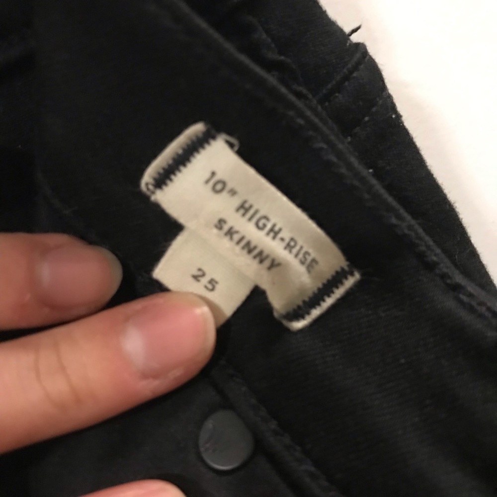 EUC Madewell 10” high rise black skinny jeans - Picture 6 of 6